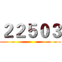 ２２５０３ ()
