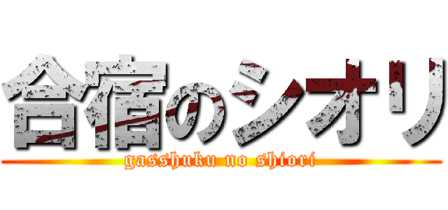 合宿のシオリ (gasshuku no shiori)