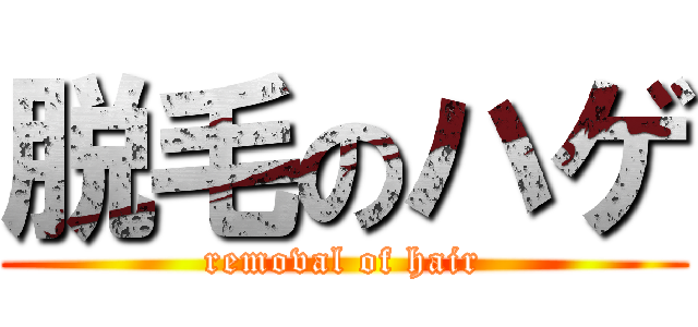 脱毛のハゲ (removal of hair)