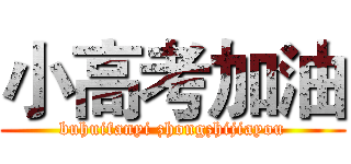 小高考加油 (buhuifanyi zhongzhijiayou)