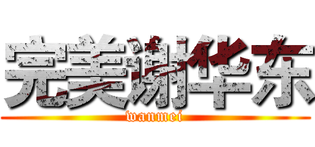 完美谢华东 (wanmei)