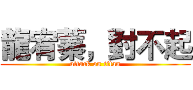 龍宥蓁，對不起 (attack on titan)