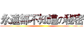 永遠都不知道の秘密 ()