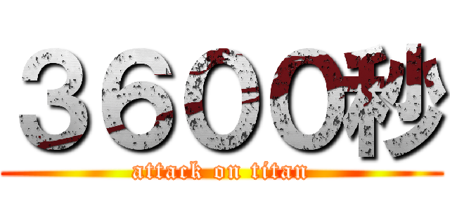 ３６００秒 (attack on titan)