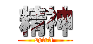 精神 (spirit )