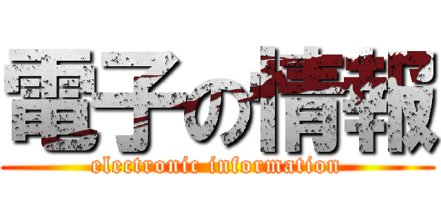 電子の情報 (electronic information)