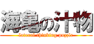 海亀の汁物 (lateral thinking puzzle)