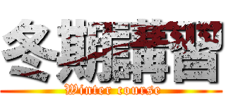 冬期講習 ( Winter course)