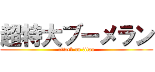 超特大ブーメラン (attack on titan)