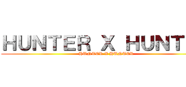 ＨＵＮＴＥＲ Ｘ ＨＵＮＴＥＲ (HUNTER X HUNTER)
