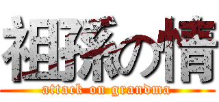 祖孫の情 (attack on grandma)