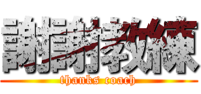 謝謝教練 (thanks coach)