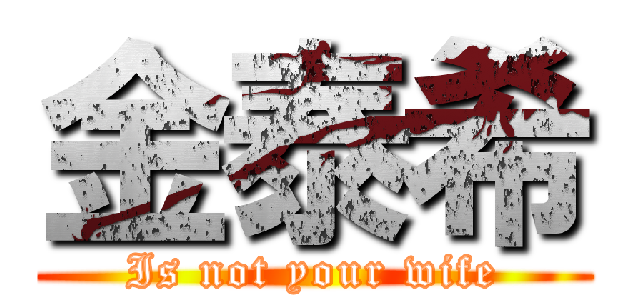 金泰希 (Is not your wife)