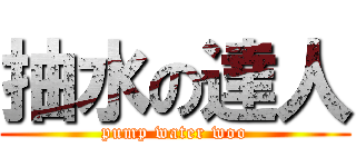 抽水の達人 (pump water woo)