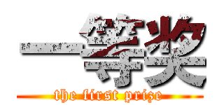 一等奖 (the first prize)