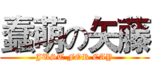 蠢萌の矢藤 (JUST FOR CAY)