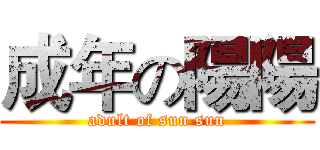 成年の陽陽 (adult of sun sun)