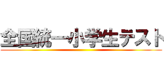 全国統一小学生テスト ()