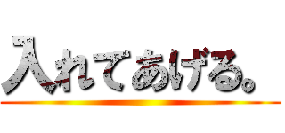 入れてあげる。 ()