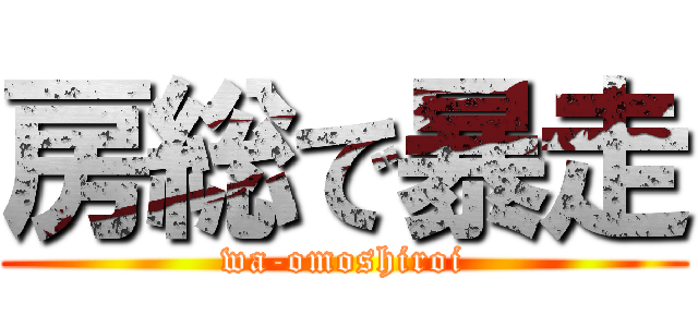 房総で暴走 (wa-omoshiroi)