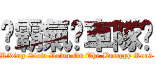 ☣霸氣㍿車隊☣ (Riding Slow Down On The Bumppy Road)