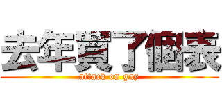 去年買了個表 (attack on gay)