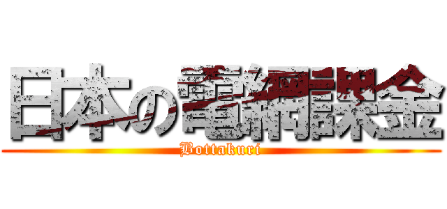 日本の電網課金 (Bottakuri)