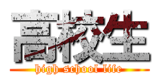 高校生 (high school life)