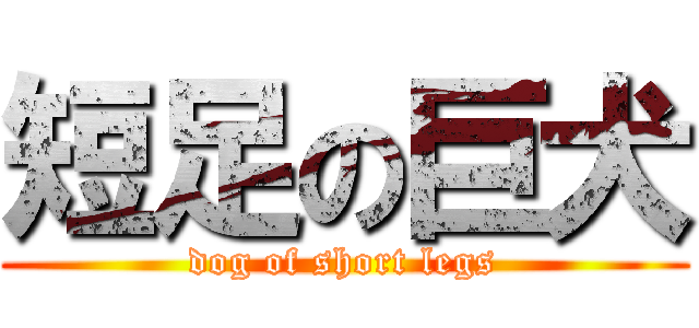 短足の巨犬 (dog of short legs)