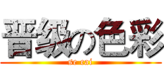 晋级の色彩 (se cai)