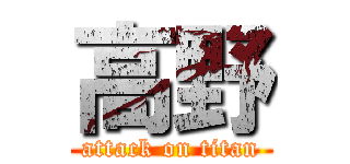 高野 (attack on titan)