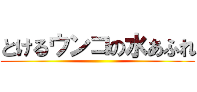 とけるウンコの水あふれ ()