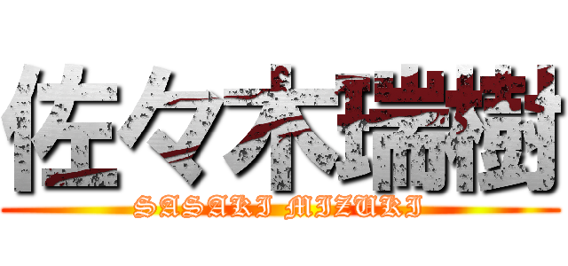 佐々木瑞樹 (SASAKI MIZUKI)