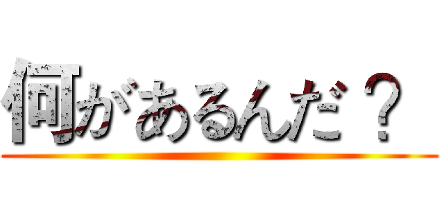 何があるんだ ？ ()
