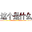 这个是什么 (attack on titan)