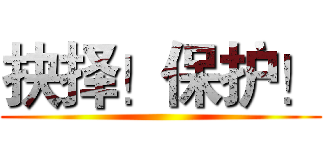 抉择！保护！ ()