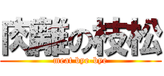 肉離の枝松 (meat bye-bye)