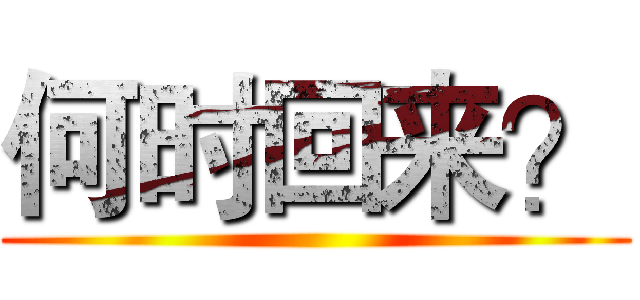 何时回来？ ()