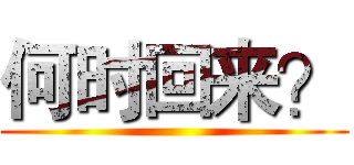 何时回来？ ()