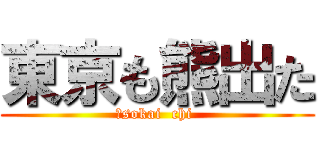 東京も熊出た (　sokai  chi )