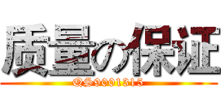 质量の保证 (QS9001315)