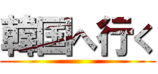 韓国へ行く ()