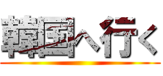 韓国へ行く ()