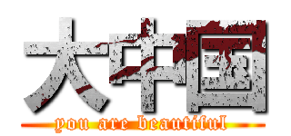大中国 (you are beautiful)