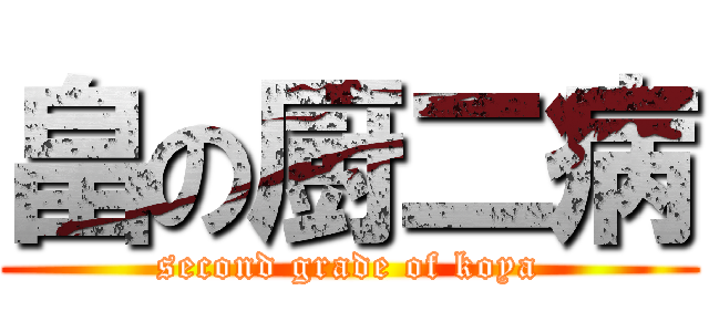 畠の厨二病 (second grade of koya)