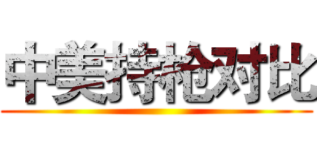 中美持枪对比 ()