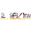 ２．９円／ｋｗ (再エネ賦課金)