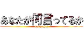 あなたが何言ってるか (wakaranai)