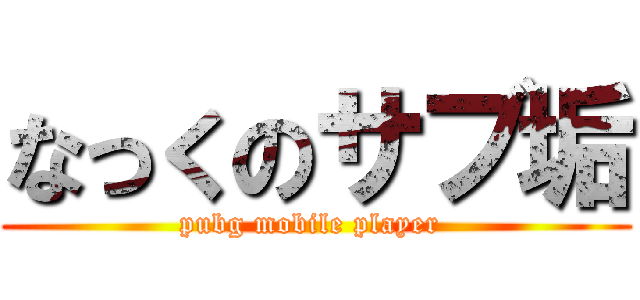 なっくのサブ垢 (pubg mobile player )