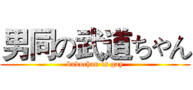 男同の武道ちゃん (budochan is gay)